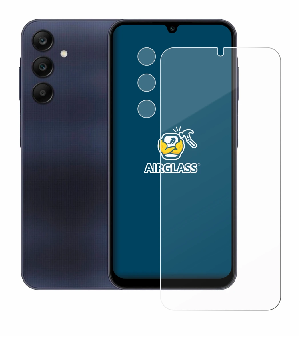 Immagine del dispositivo Samsung Galaxy A25 5G (Fronte+Fotocamera) con un'ampia varietà di protezioni per lo schermo.