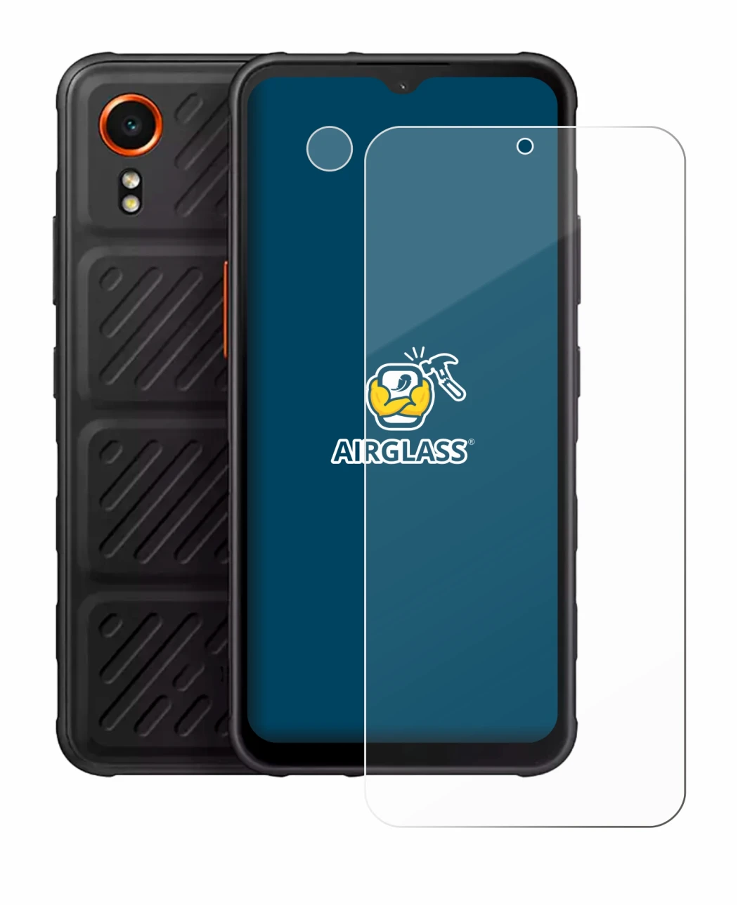 Immagine del dispositivo Samsung Galaxy XCover 7 (Fronte+Fotocamera) con un'ampia varietà di protezioni per lo schermo.