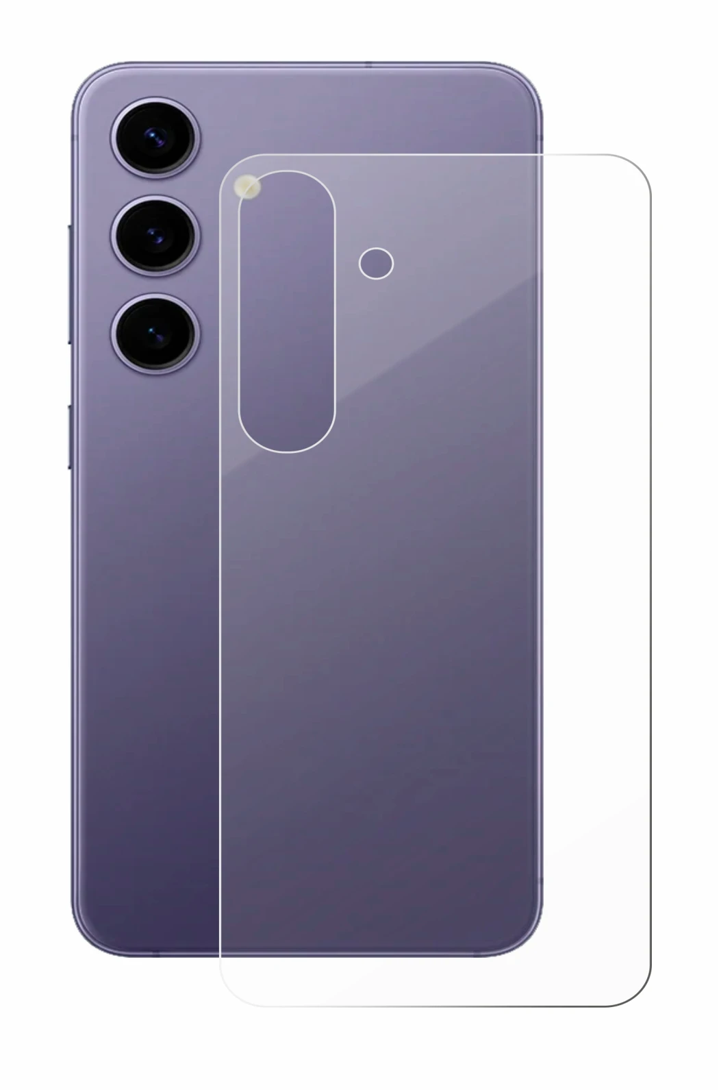 Immagine del dispositivo Samsung Galaxy S24 (Posteriore) con un'ampia varietà di protezioni per lo schermo.