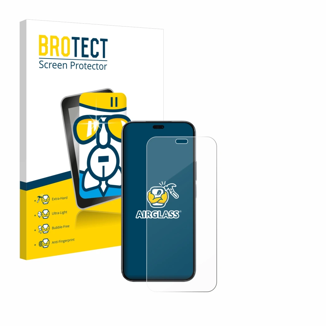 Parte frontale di una confezione del prodotto con il logo del marchio BROTECT. Accanto è raffigurato il dispositivo Honor 200 