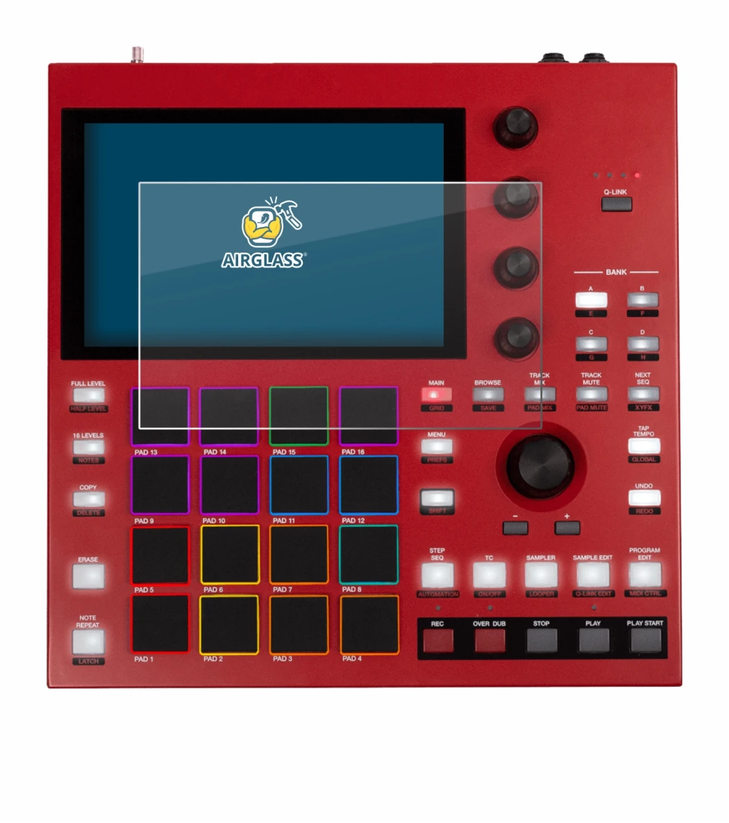 Immagine del dispositivo Akai MPC One+ con un'ampia varietà di protezioni per lo schermo.