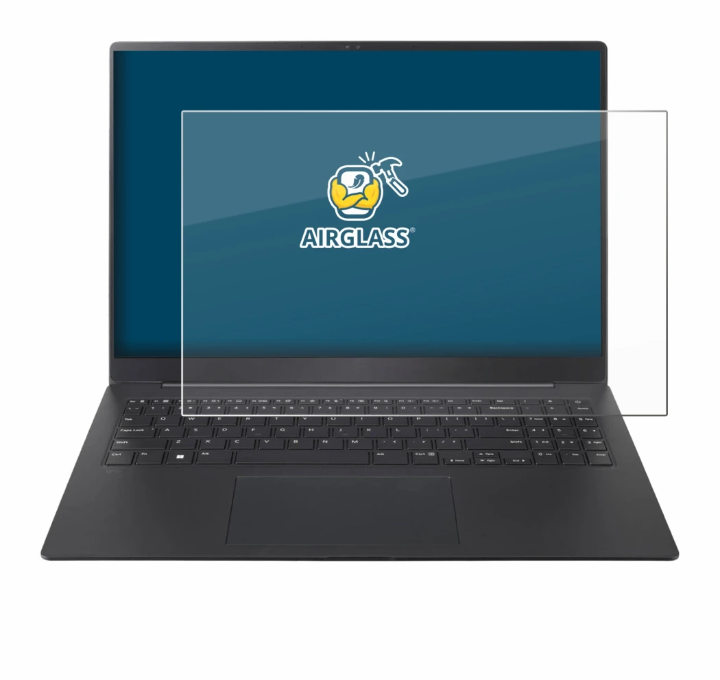 Immagine del dispositivo LG gram Pro 16 2024 con un'ampia varietà di protezioni per lo schermo.