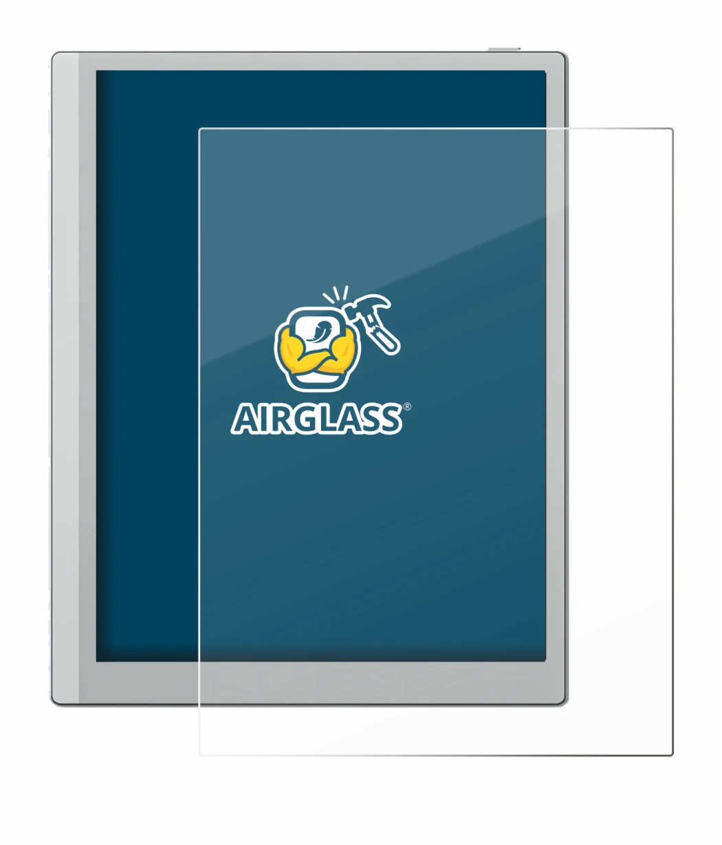 Immagine del dispositivo Boox Go 10.3 con un'ampia varietà di protezioni per lo schermo.