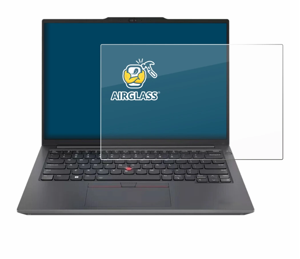 Immagine del dispositivo Lenovo ThinkPad E14 Gen 6 con un'ampia varietà di protezioni per lo schermo.