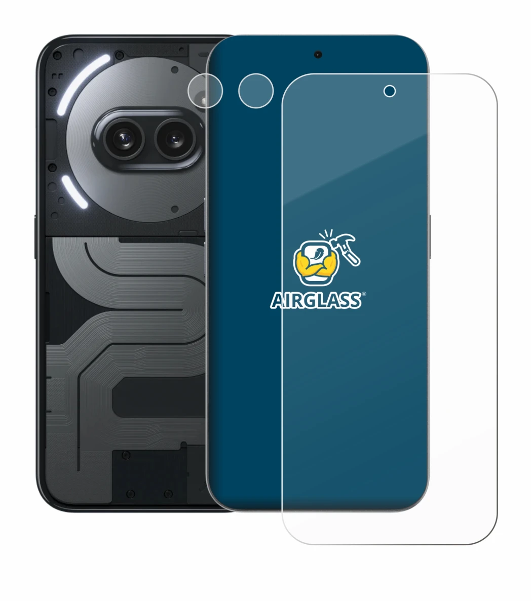 Immagine del dispositivo Nothing Phone (2a) Plus (Fronte+Fotocamera) con un'ampia varietà di protezioni per lo schermo.