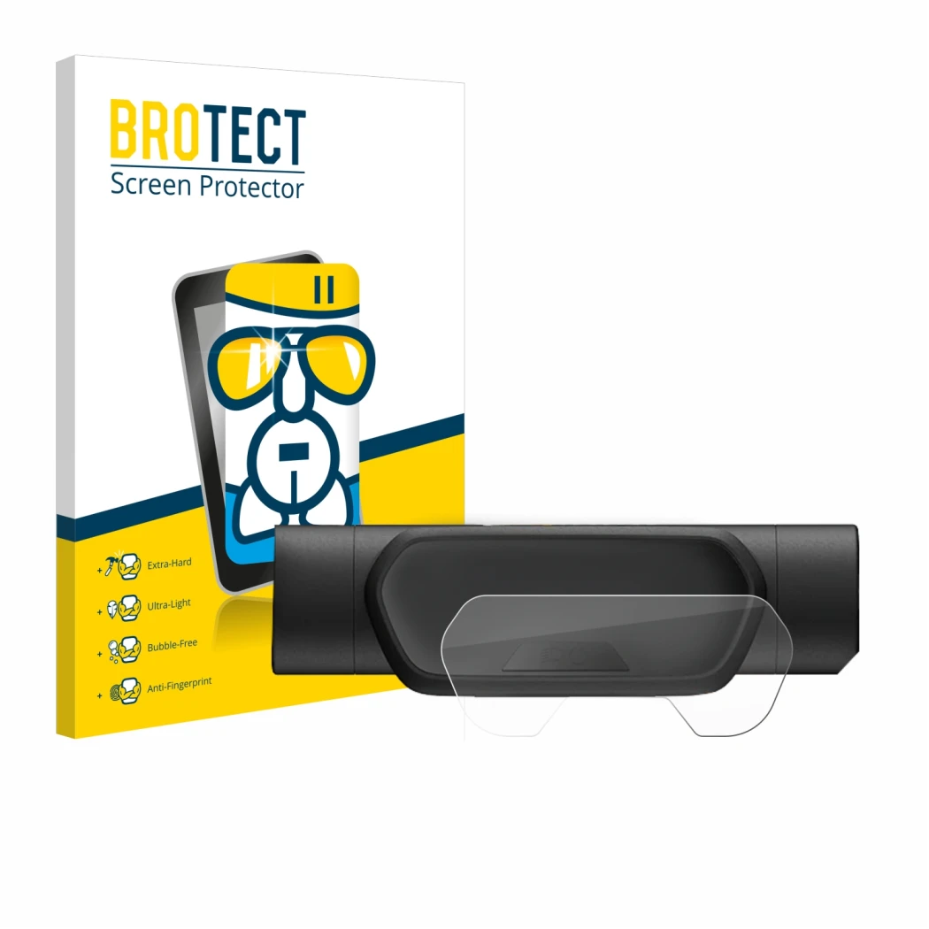 Parte frontale di una confezione del prodotto con il logo del marchio BROTECT. Accanto è raffigurato il dispositivo Segway Nin