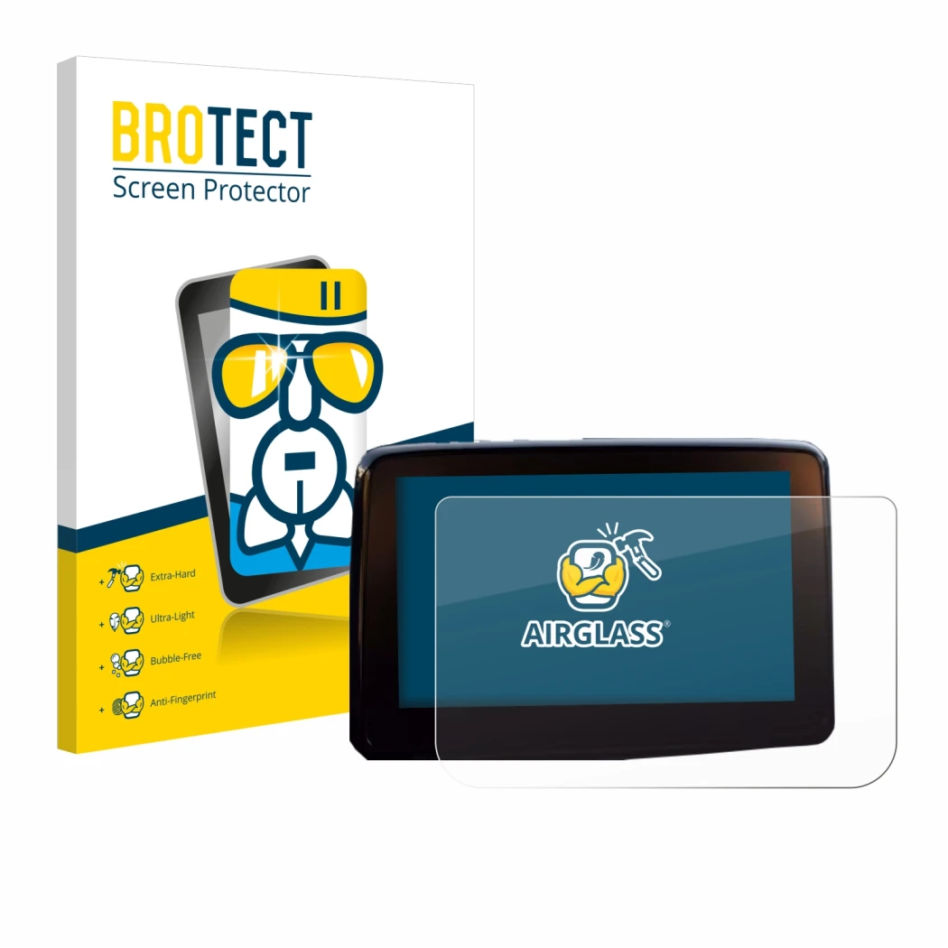 Parte frontale di una confezione del prodotto con il logo del marchio BROTECT. Accanto è raffigurato il dispositivo Mazda 2 BJ