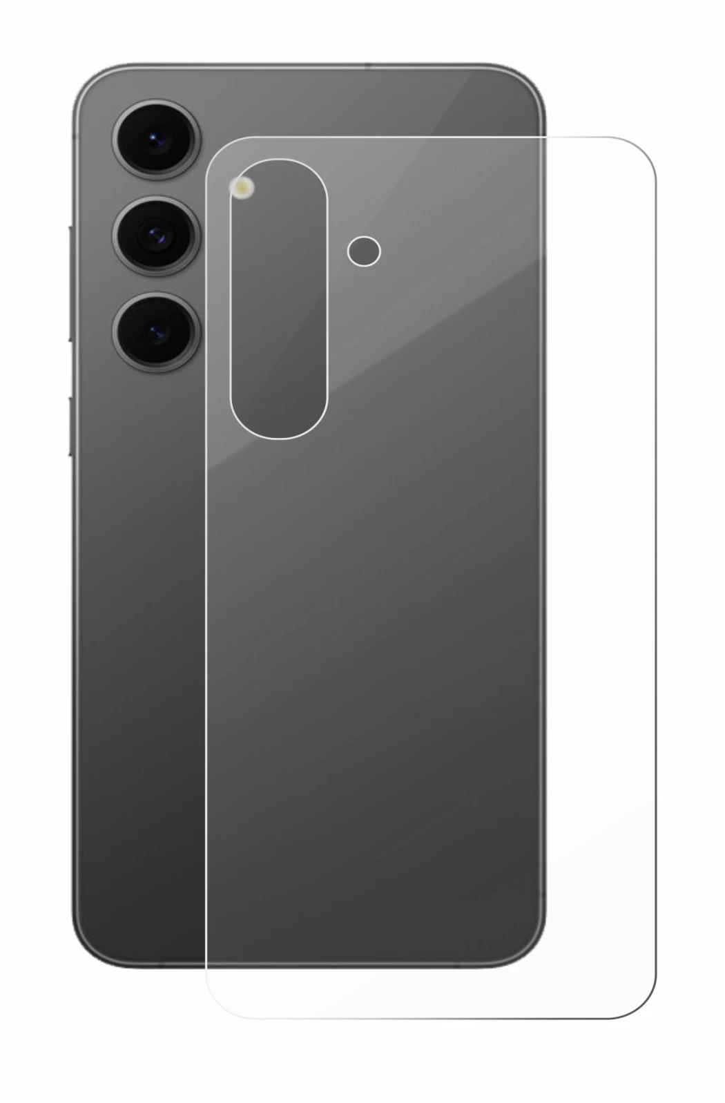 Immagine del dispositivo Samsung Galaxy S24 FE (Posteriore) con un'ampia varietà di protezioni per lo schermo.