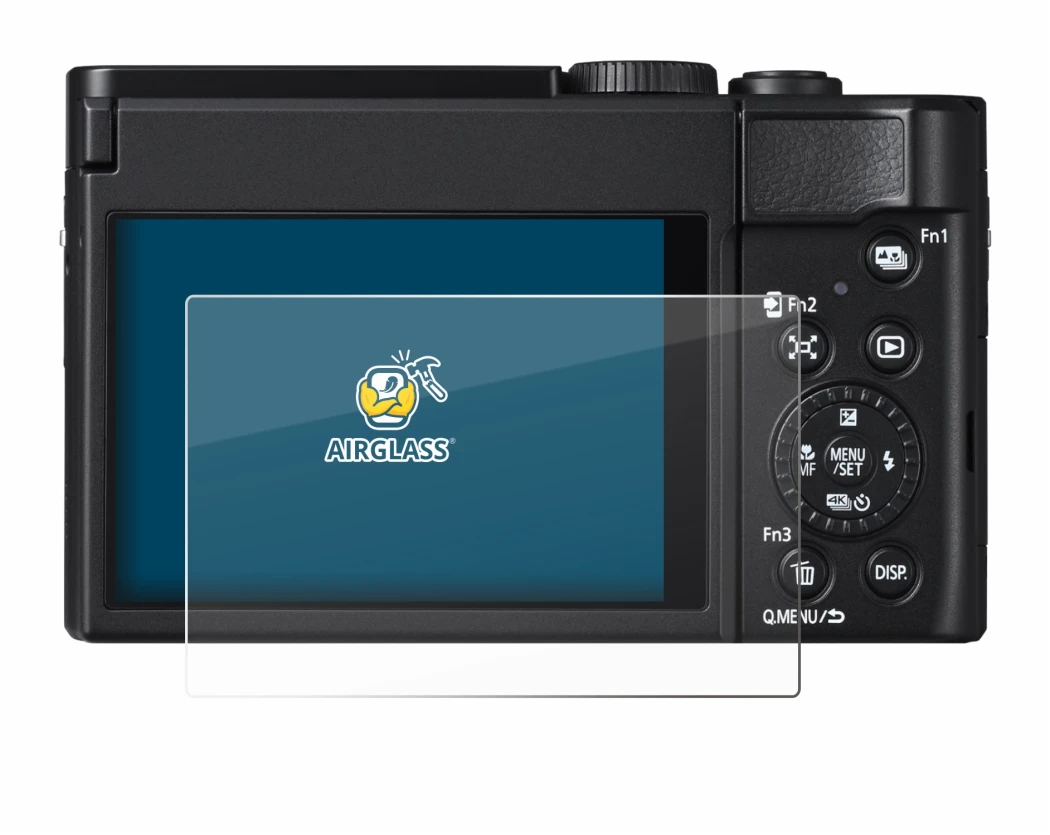 Immagine del dispositivo Panasonic Lumix DC-TZ99 con un'ampia varietà di protezioni per lo schermo.