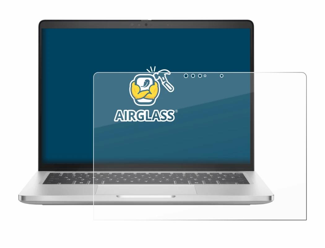 Immagine del dispositivo Dell Pro 14 Plus 2-in-1 PB14250 con un'ampia varietà di protezioni per lo schermo.