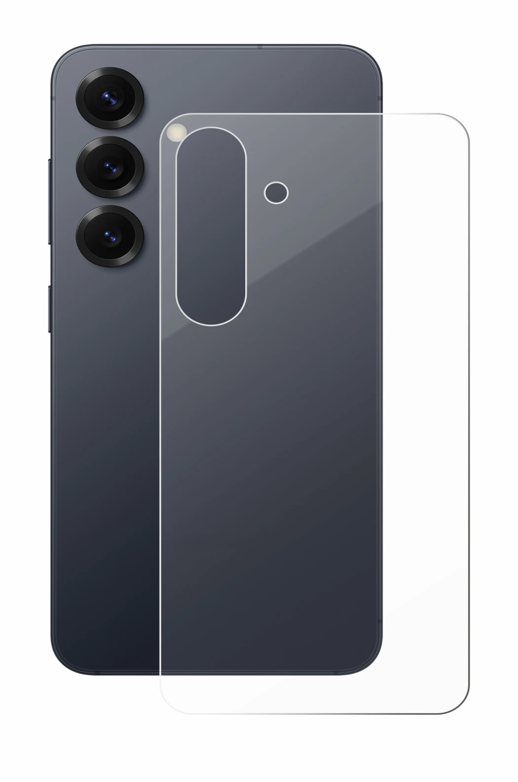 Immagine del dispositivo Samsung Galaxy S25 (Posteriore) con un'ampia varietà di protezioni per lo schermo.