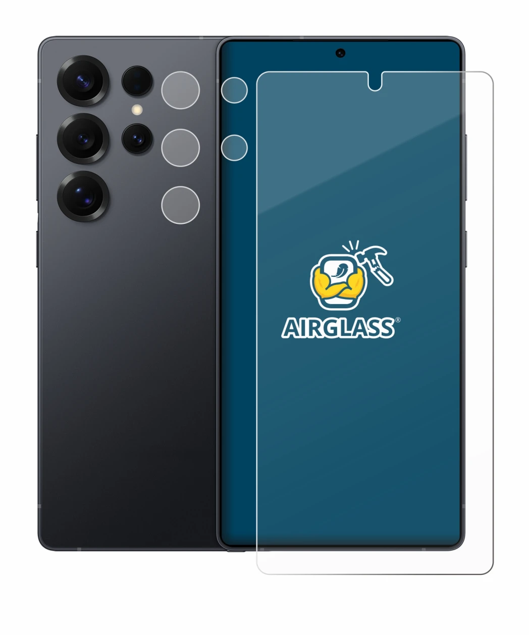 Immagine del dispositivo Samsung Galaxy S25 Ultra Enterprise Edition (Fronte+Fotocamera) con un'ampia varietà di protezioni pe