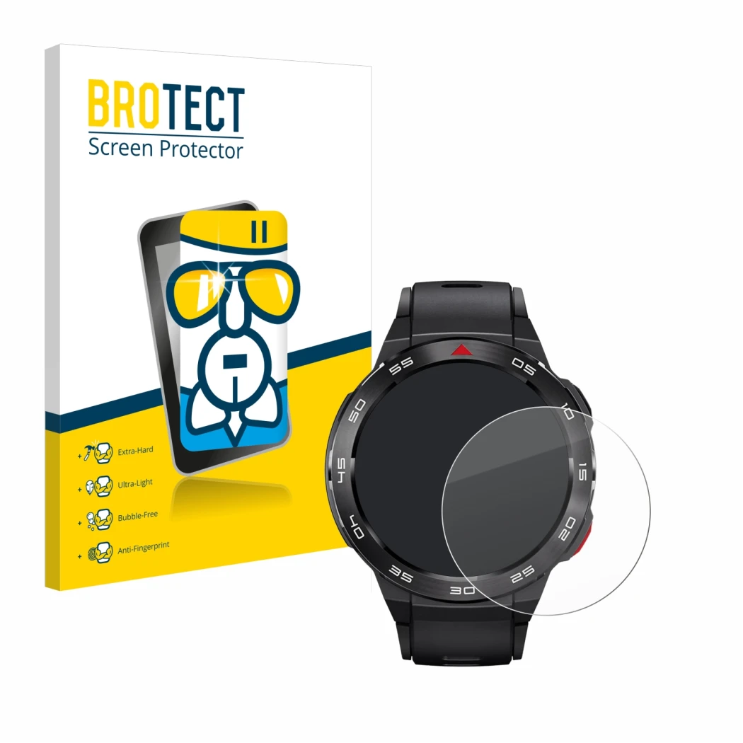 Parte frontale di una confezione del prodotto con il logo del marchio BROTECT. Accanto è raffigurato il dispositivo Xiaomi Mib