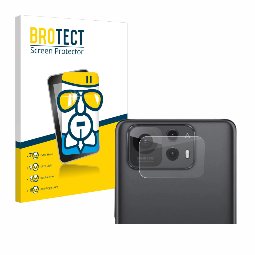 Parte frontale di una confezione del prodotto con il logo del marchio BROTECT. Accanto è raffigurato il dispositivo ASUS ZenFo