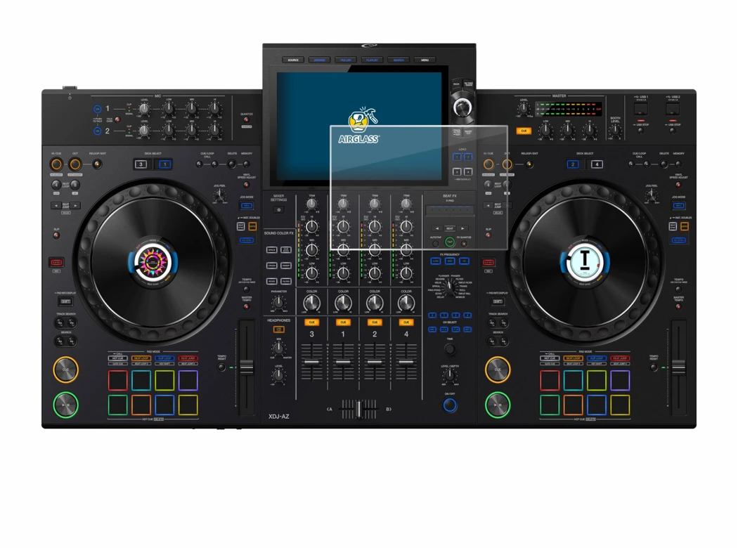 Immagine del dispositivo Pioneer XDJ-AZ con un'ampia varietà di protezioni per lo schermo.