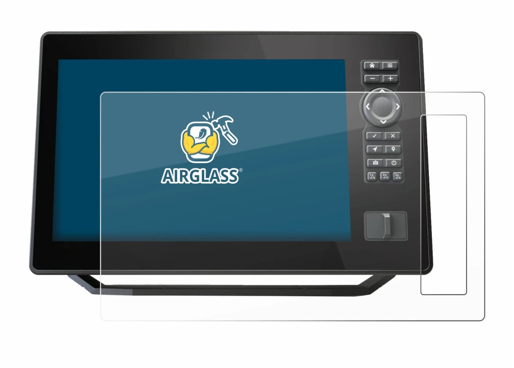 Immagine del dispositivo Humminbird Xplore 10 con un'ampia varietà di protezioni per lo schermo.