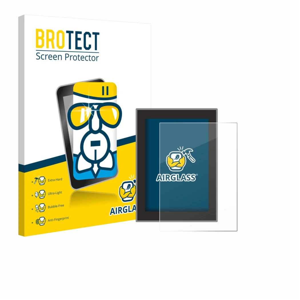 Parte frontale di una confezione del prodotto con il logo del marchio BROTECT. Accanto è raffigurato il dispositivo Volvo XC60