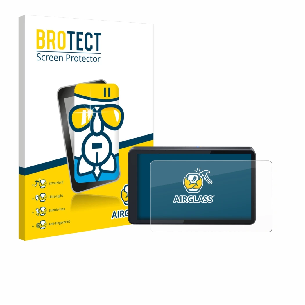 Parte frontale di una confezione del prodotto con il logo del marchio BROTECT. Accanto è raffigurato il dispositivo CARabc DB6