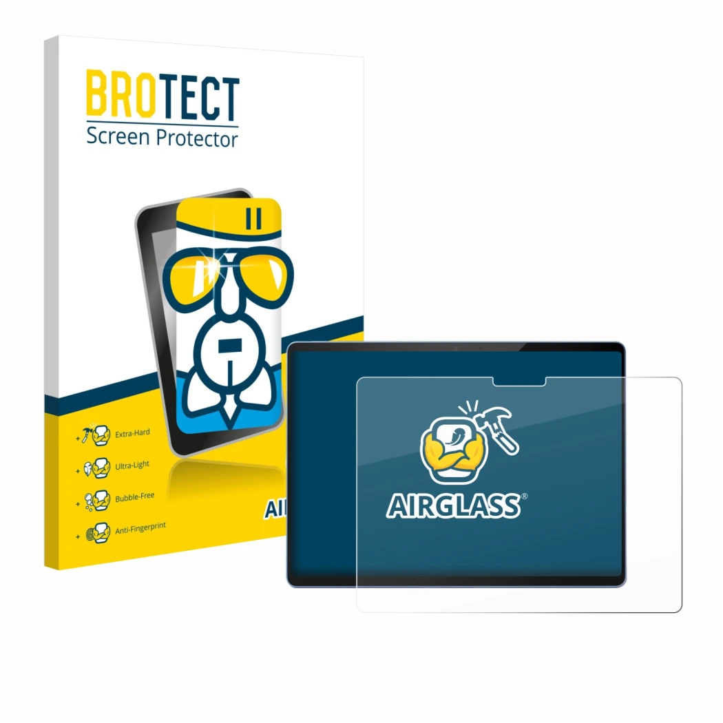 Parte frontale di una confezione del prodotto con il logo del marchio BROTECT. Accanto è raffigurato il dispositivo Microsoft 