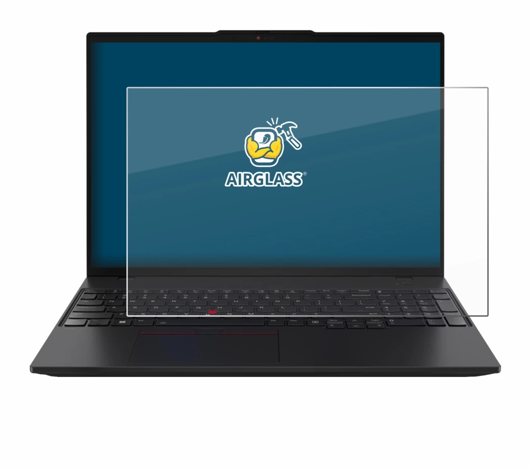 Immagine del dispositivo Lenovo ThinkPad L16 Gen 2 con un'ampia varietà di protezioni per lo schermo.
