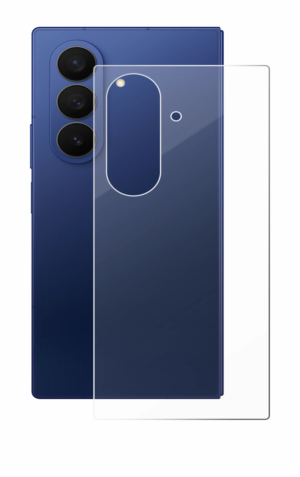 Immagine del dispositivo Samsung Galaxy Z Fold 7 (Posteriore) con un'ampia varietà di protezioni per lo schermo.