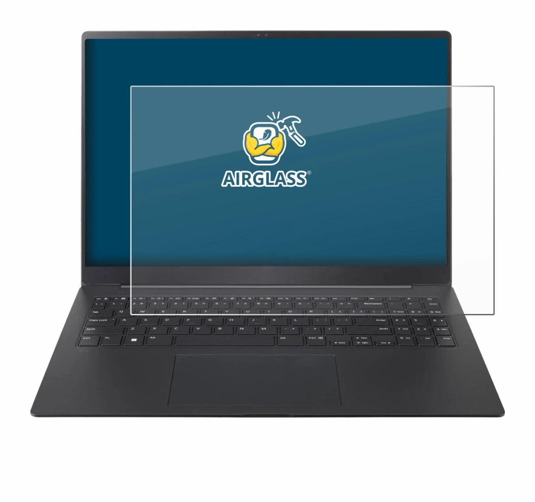 Immagine del dispositivo LG gram Pro 16 2025 con un'ampia varietà di protezioni per lo schermo.