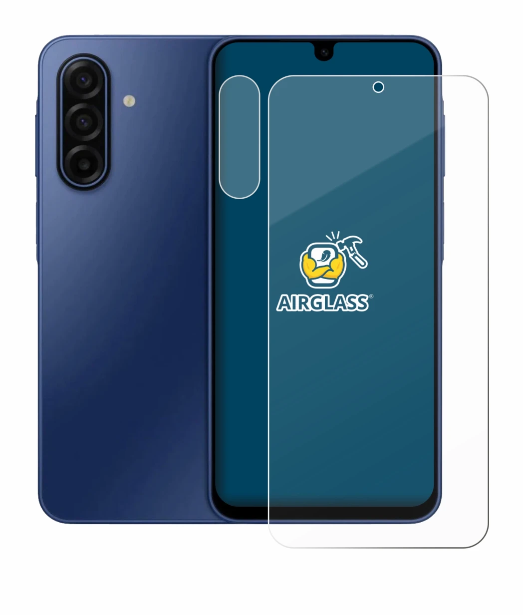 Immagine del dispositivo Samsung Galaxy A17 5G (Fronte+Fotocamera) con un'ampia varietà di protezioni per lo schermo.