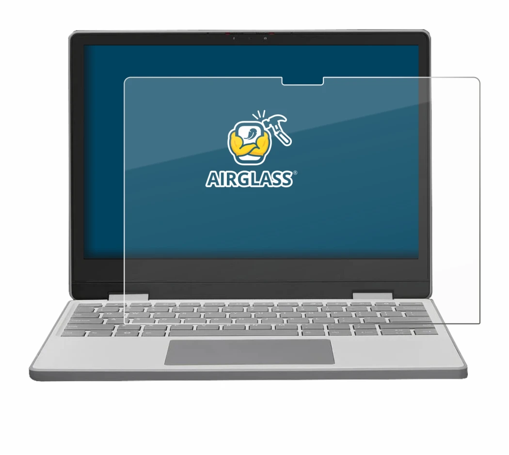 Immagine del dispositivo Framework Laptop 12 con un'ampia varietà di protezioni per lo schermo.