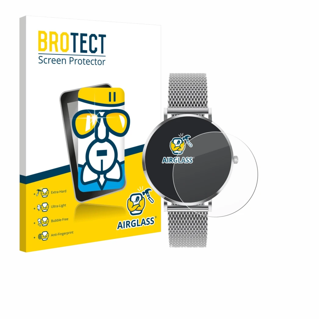 Parte frontale di una confezione del prodotto con il logo del marchio BROTECT. Accanto è raffigurato il dispositivo Pireware A