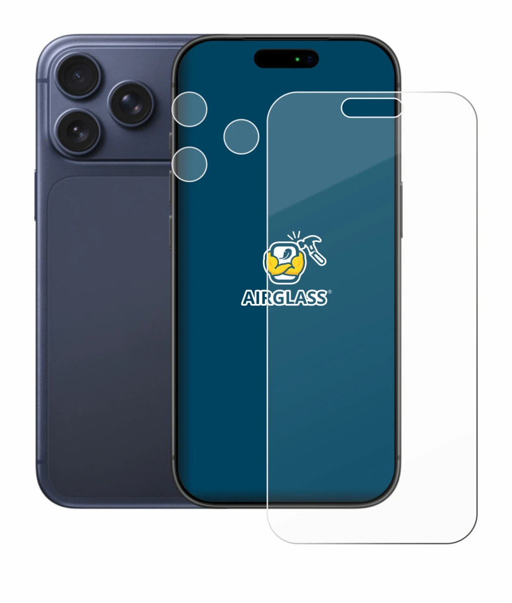 Immagine del dispositivo Apple iPhone 17 Pro Max (Fronte+Fotocamera) con un'ampia varietà di protezioni per lo schermo.