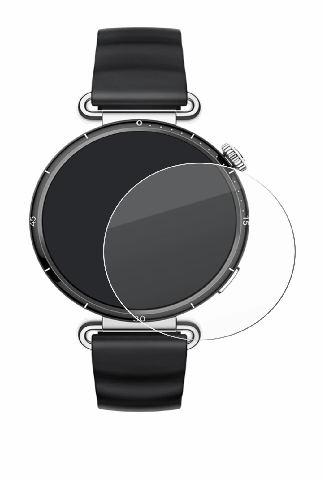 Immagine del dispositivo Huawei Watch GT 6 (41 mm) con un'ampia varietà di protezioni per lo schermo.