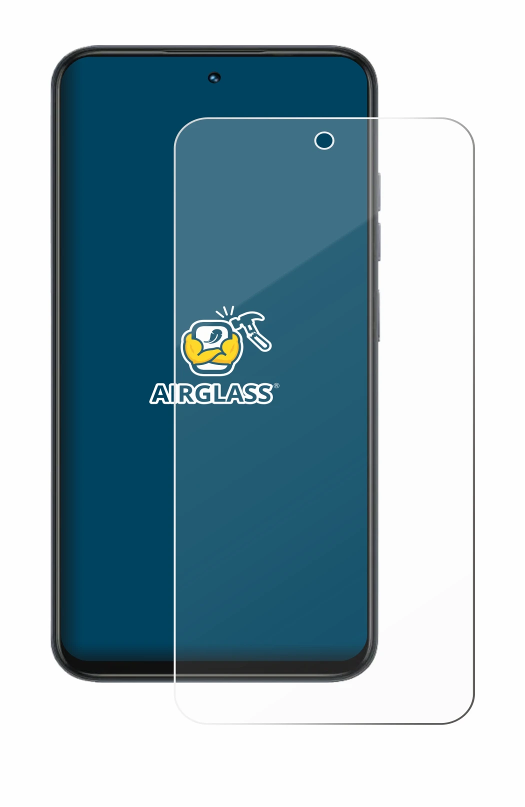 Immagine del dispositivo Infinix Smart 10 con un'ampia varietà di protezioni per lo schermo.