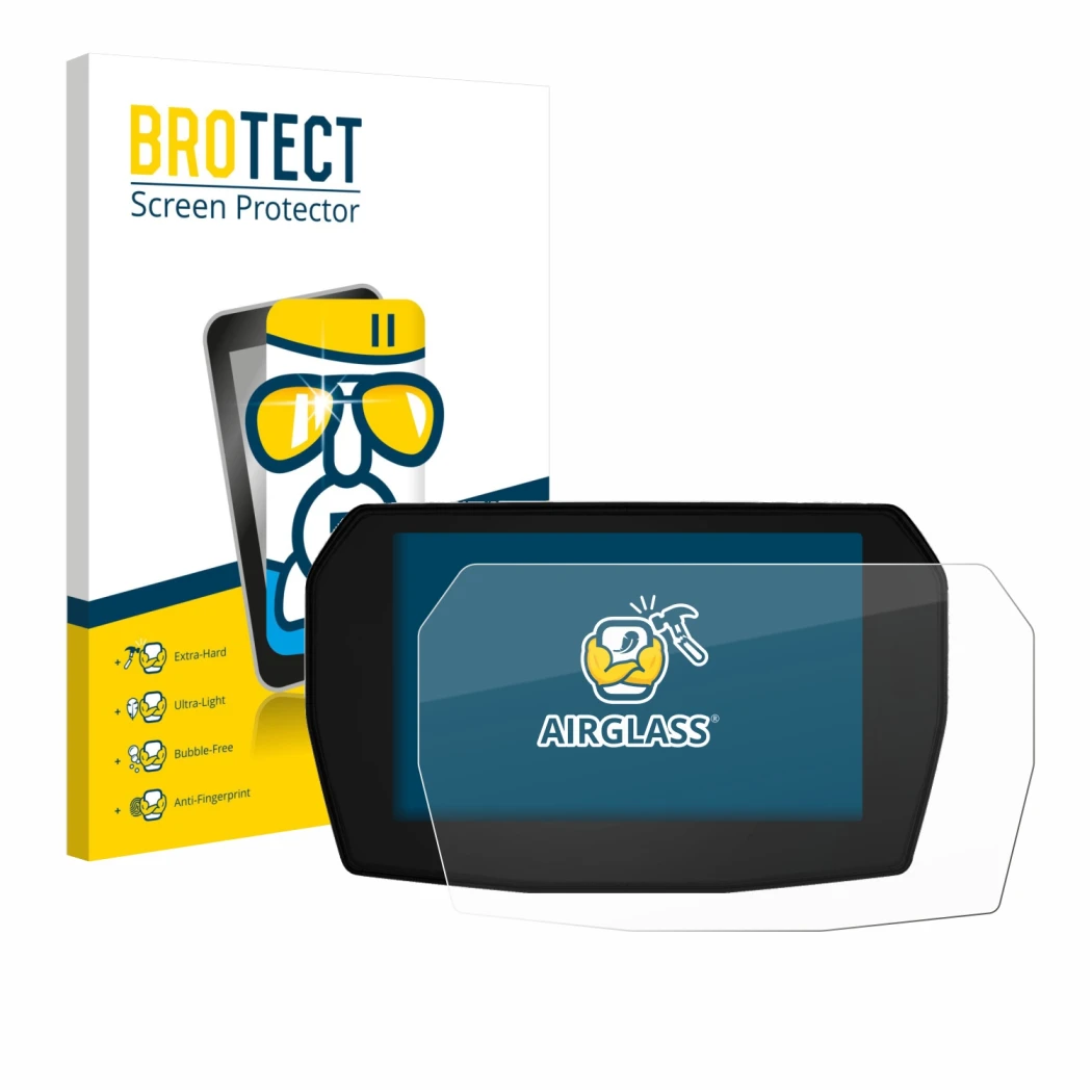 Parte frontale di una confezione del prodotto con il logo del marchio BROTECT. Accanto è raffigurato il dispositivo Ducati Str