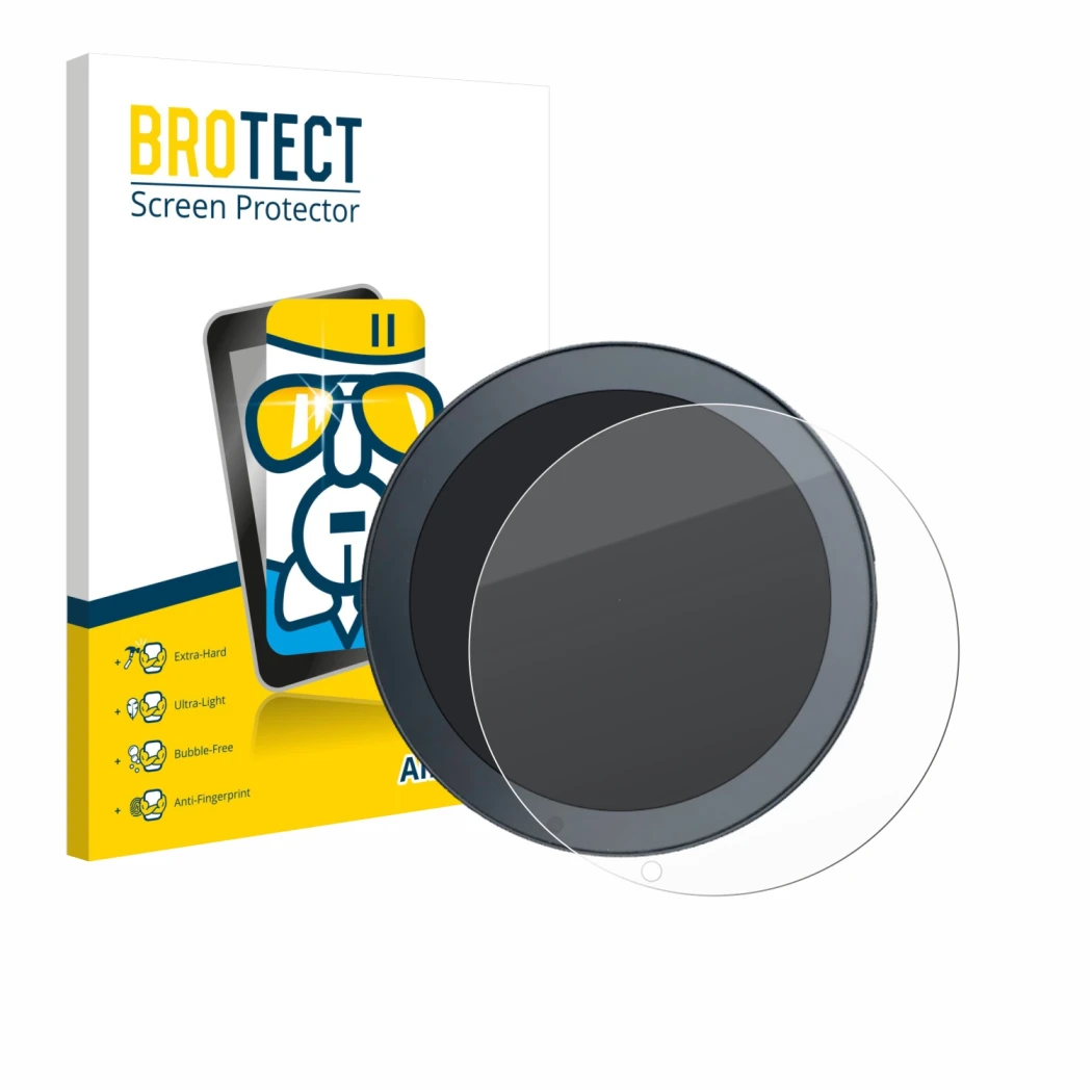 Parte frontale di una confezione del prodotto con il logo del marchio BROTECT. Accanto è raffigurato il dispositivo QJ Motor S