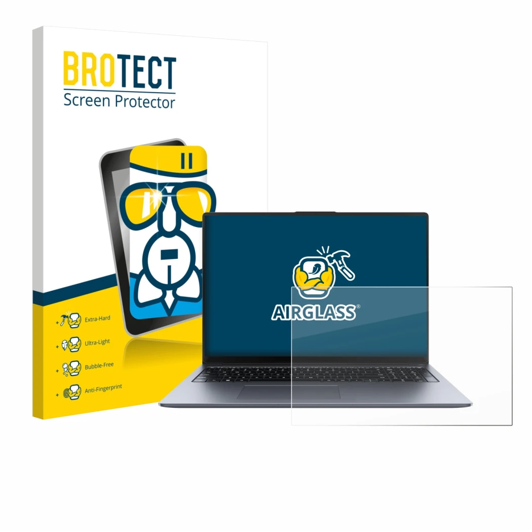 Parte frontale di una confezione del prodotto con il logo del marchio BROTECT. Accanto è raffigurato il dispositivo Huawei Mat