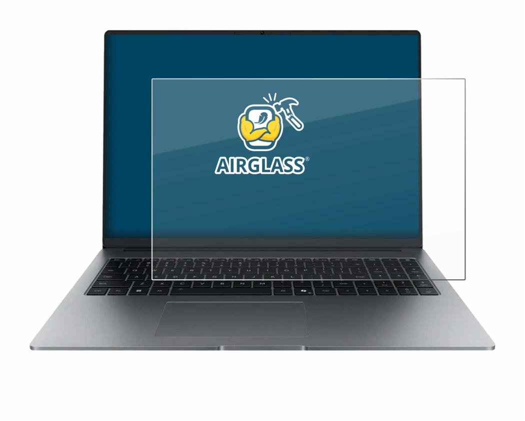 Immagine del dispositivo Honor MagicBook X16 Plus 2025 con un'ampia varietà di protezioni per lo schermo.