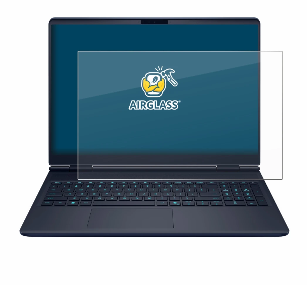 Immagine del dispositivo Dell Alienware 16X con un'ampia varietà di protezioni per lo schermo.