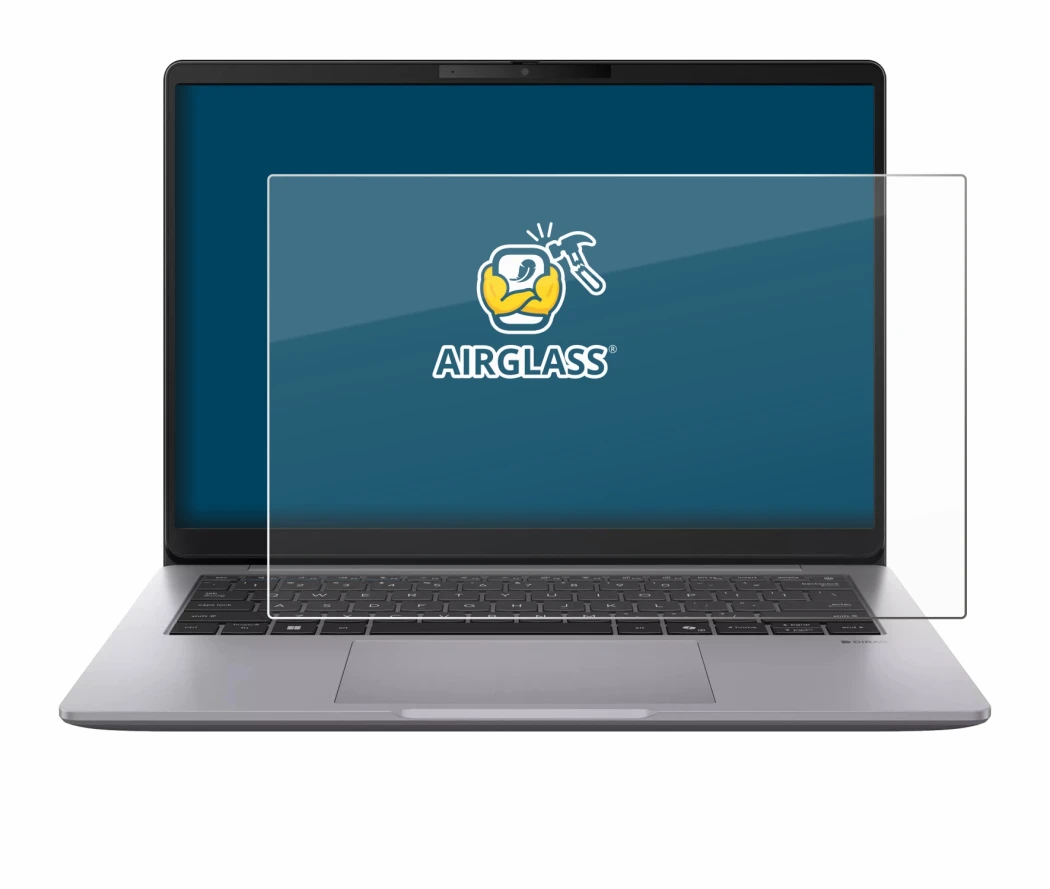 Immagine del dispositivo ASUS ExpertBook P3 G2 con un'ampia varietà di protezioni per lo schermo.