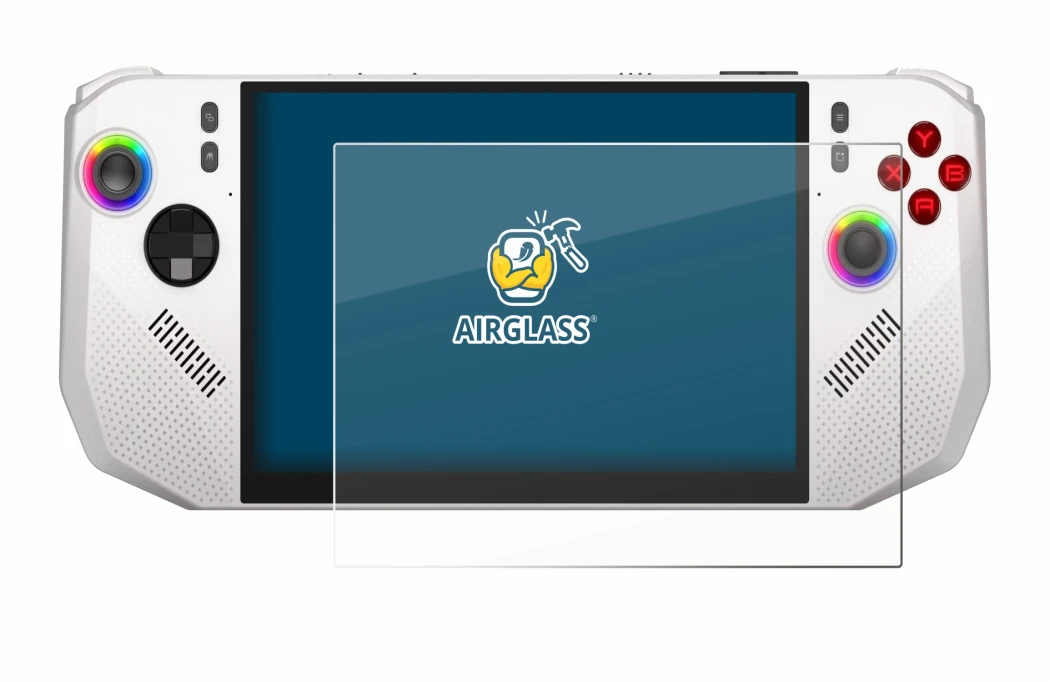 Immagine del dispositivo MSI Claw A8 BZ2EM con un'ampia varietà di protezioni per lo schermo.