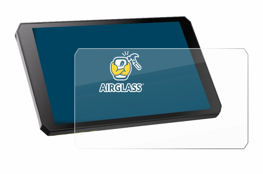 Immagine del dispositivo RiderNav R7M con un'ampia varietà di protezioni per lo schermo.