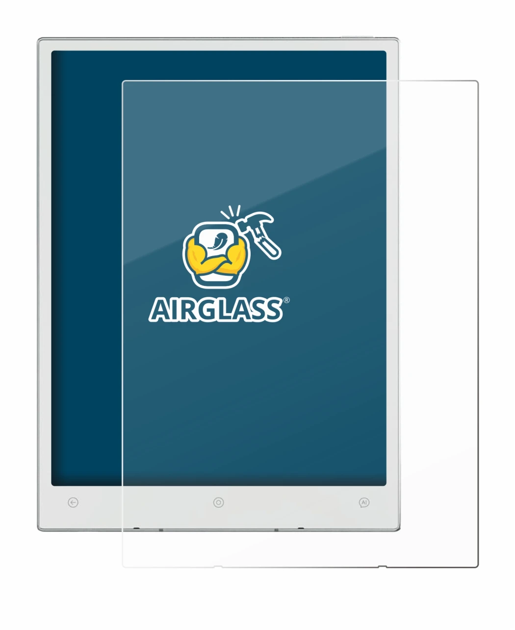 Immagine del dispositivo Viwoods AiPaper Mini con un'ampia varietà di protezioni per lo schermo.