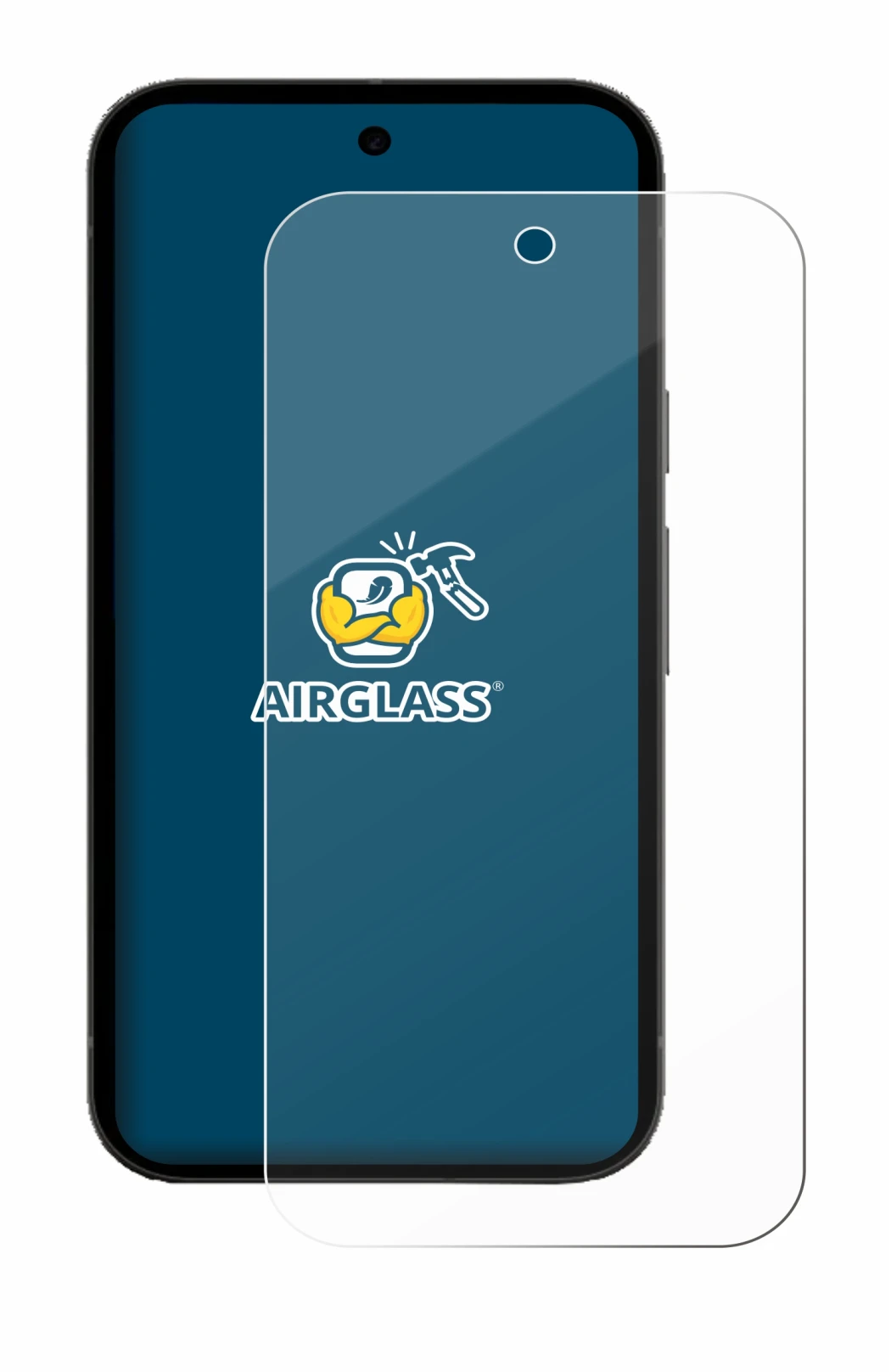 Immagine del dispositivo Google Pixel 10a con un'ampia varietà di protezioni per lo schermo.