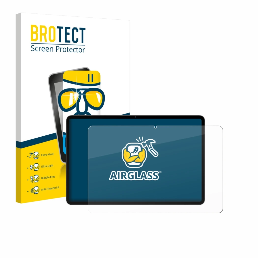 Parte frontale di una confezione del prodotto con il logo del marchio BROTECT. Accanto è raffigurato il dispositivo Blackview 