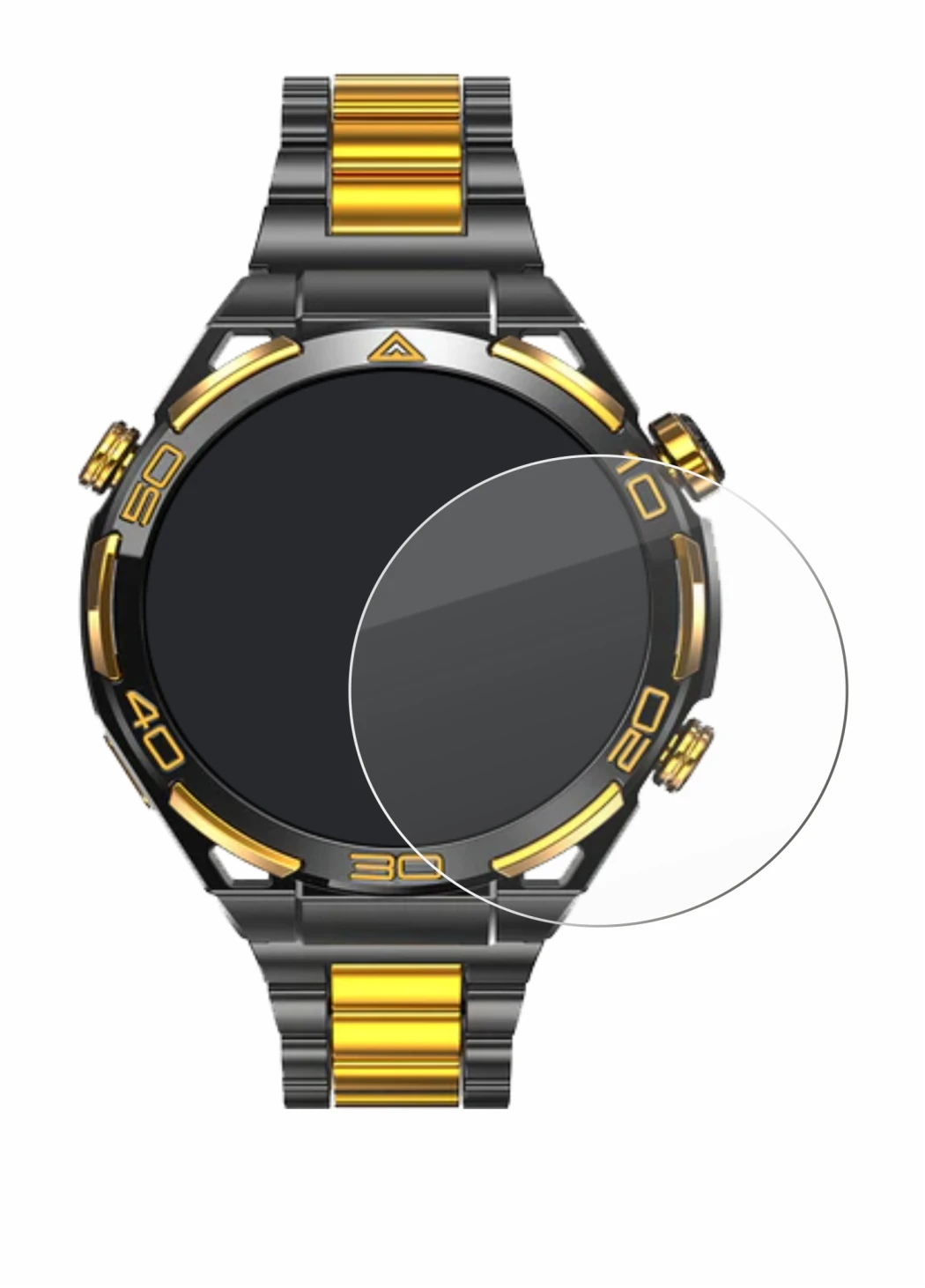 Immagine del dispositivo Blackview W90 Pro con un'ampia varietà di protezioni per lo schermo.