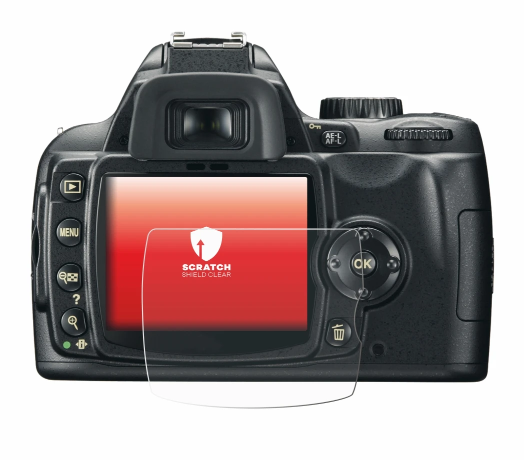 Immagine del dispositivo Nikon D60 con un'ampia varietà di protezioni per lo schermo.