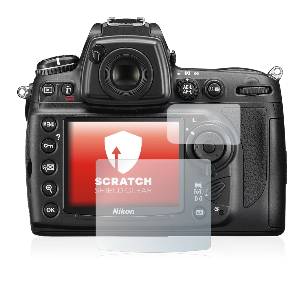 Immagine del dispositivo Nikon D700 con un'ampia varietà di protezioni per lo schermo.