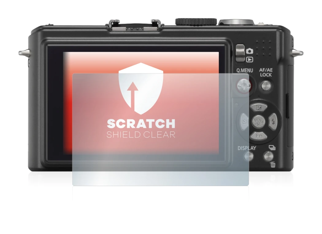 Immagine del dispositivo Panasonic Lumix DMC-LX3 con un'ampia varietà di protezioni per lo schermo.