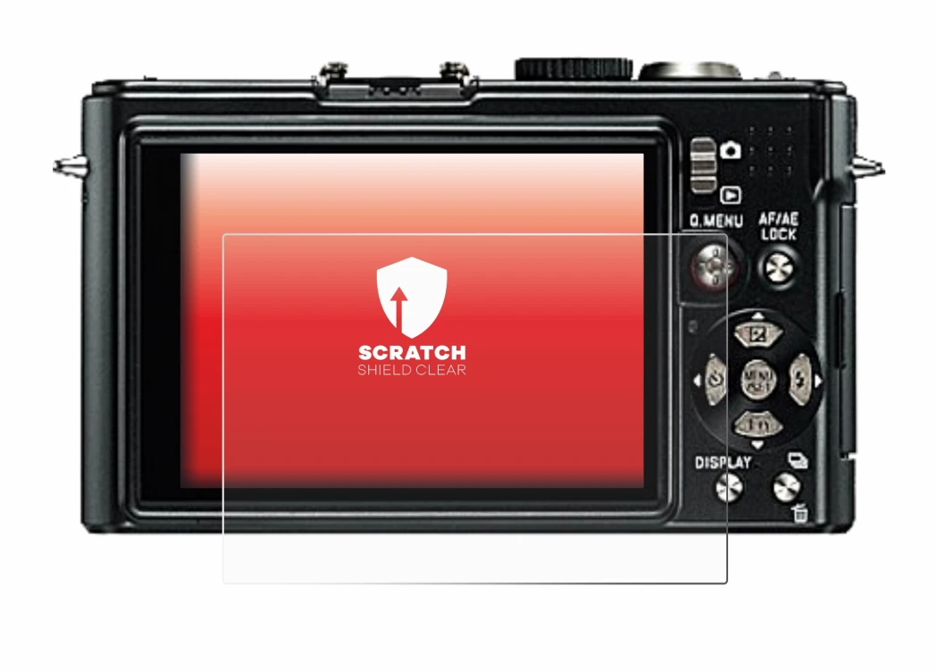 Immagine del dispositivo Leica D-Lux 4 con un'ampia varietà di protezioni per lo schermo.