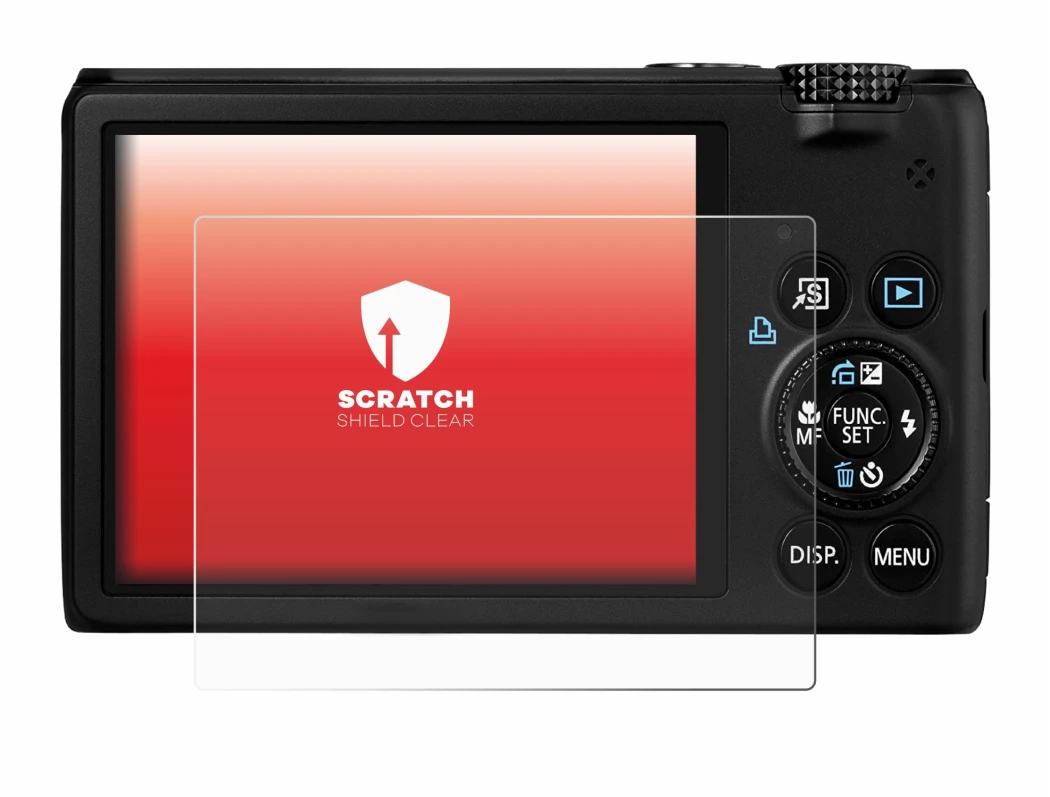 Immagine del dispositivo Canon PowerShot S95 con un'ampia varietà di protezioni per lo schermo.