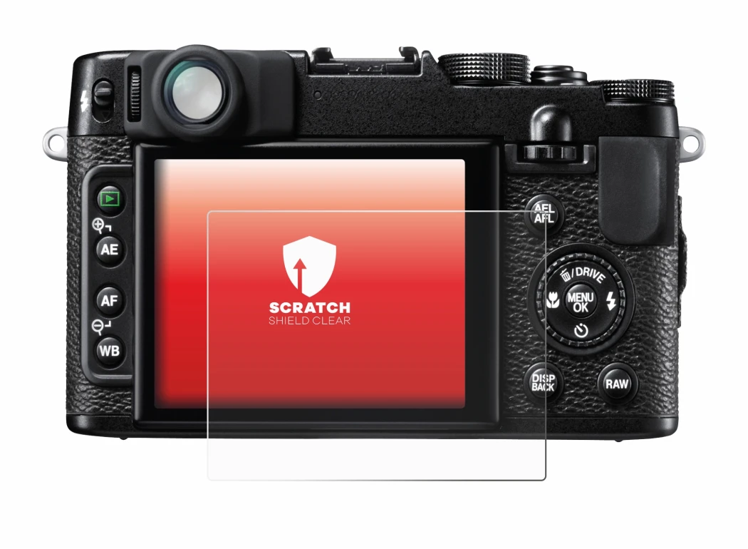 Immagine del dispositivo Fujifilm FinePix X10 con un'ampia varietà di protezioni per lo schermo.